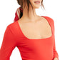 Body feminino Truth or Square da Free People, vermelho, tamanho pequeno