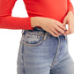 Body feminino Truth or Square da Free People, vermelho, tamanho pequeno