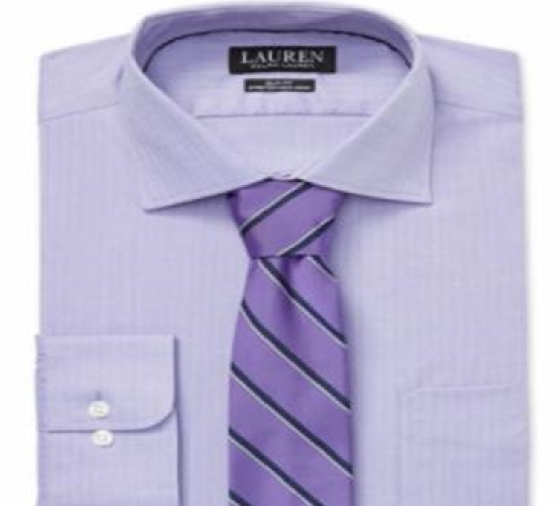 Camisa social masculina Ralph Lauren Slim Fit roxa tamanho 34x35