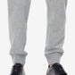 Calça de moletom masculina Calvin Klein com cordão mesclado e ajuste atlético, cinza, tamanho XX-G