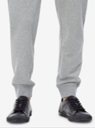 Calça de moletom masculina Calvin Klein com cordão mesclado e ajuste atlético, cinza, tamanho XX-G
