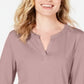 Charter Club Supima Cotton Top Feminino Gola Dividida Marrom Tamanho XXG