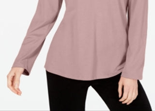 Charter Club Supima Cotton Top Feminino Gola Dividida Marrom Tamanho XXG