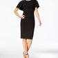 Vestido Capelet Bainha Calvin Klein Feminino Preto Tamanho 6