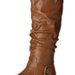 Coleção Journee Feminina Stormy Wide Calf Almond Toe BrowmTamanho 7,5W