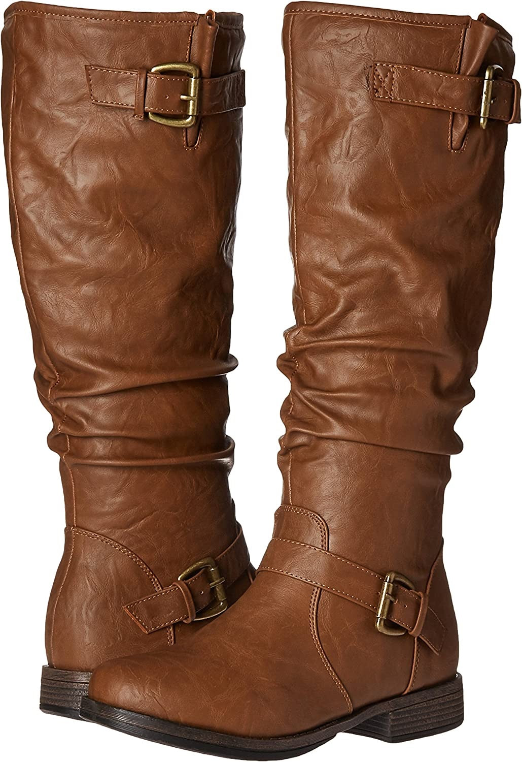 Coleção Journee Feminina Stormy Wide Calf Almond Toe BrowmTamanho 7,5W