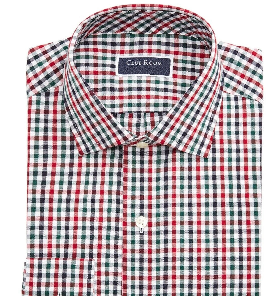 Camisa social masculina com estampa xadrez xadrez regular, tamanho 32x33, vermelha, Club Room