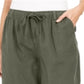 Shorts de algodão com cordão feminino Karen Scott, verde, tamanho pequeno