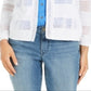 Cardigan feminino Charter Club com frente aberta, branco, tamanho extragrande