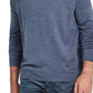 Suéter masculino vintage à prova de intempéries com gola canelada e zíper 1/2, azul, tamanho grande