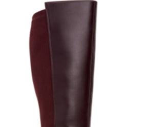 Botas femininas Alfani Arch Support com amortecimento Hakuu Almond Toe e salto gatinho com zíper, vermelhas, tamanho 5 M
