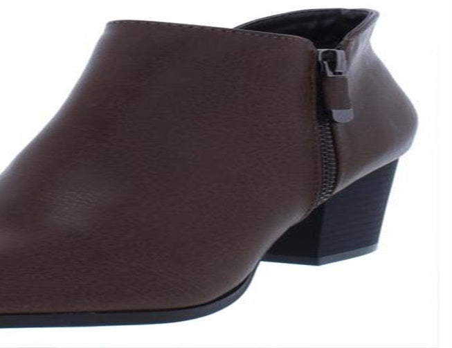 Botas Masrinaa de couro sintético com zíper duplo femininas Style &amp; Co, marrom, tamanho 7 M