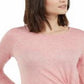 Blusa de malha feminina INC International Concepts com amarração lateral, rosa, tamanho pequeno G