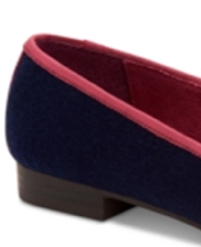 Charter Club Mocassim Feminino em Tecido Almond Toe, Azul, Tamanho 7 M