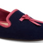 Charter Club Mocassim Feminino em Tecido Almond Toe, Azul, Tamanho 7 M