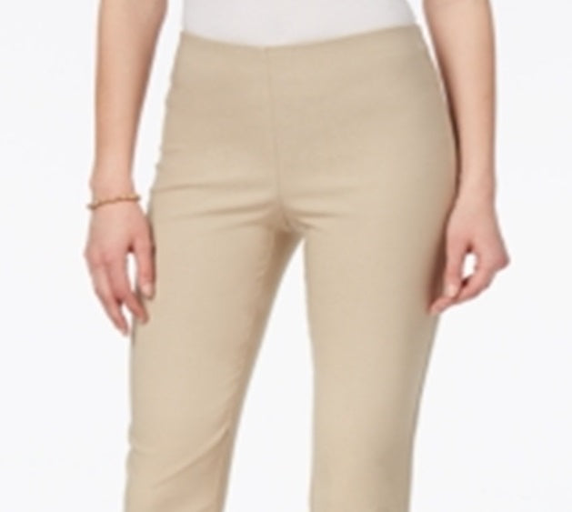 Calça feminina Charter Club Tummy Control, marrom, tamanho 14, pequena