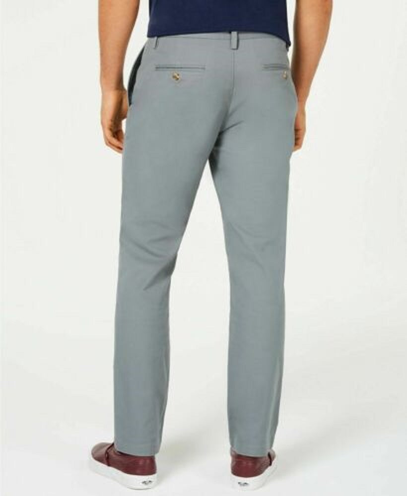 Calça Chino Masculina Elástica Club Room Cinza Tubarão Tamanho 34X30