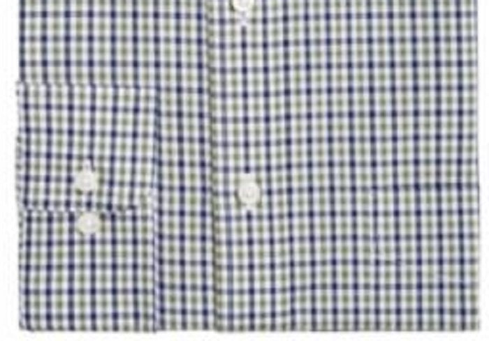 Camisa casual masculina Club Room com botões, verde, tamanho 36-37