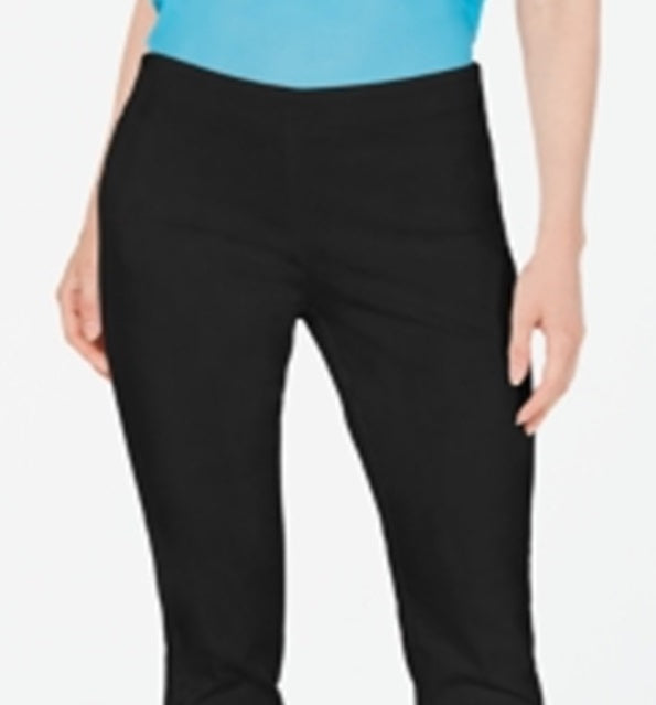 Calça skinny feminina Charter Club de sarja elástica, preta, tamanho 8, pequena