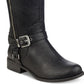 Botas femininas Guss Harson5 de bico fechado até o joelho, marrom escuro, tamanho 9 MW