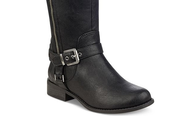 Botas femininas Guss Harson5 de bico fechado até o joelho, marrom escuro, tamanho 9 MW