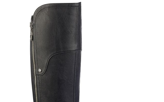 Botas femininas Guss Harson5 de bico fechado até o joelho, marrom escuro, tamanho 9 MW