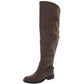 Botas femininas American Rag Adarra de cano alto, bico fechado, marrom, tamanho 8,5 M