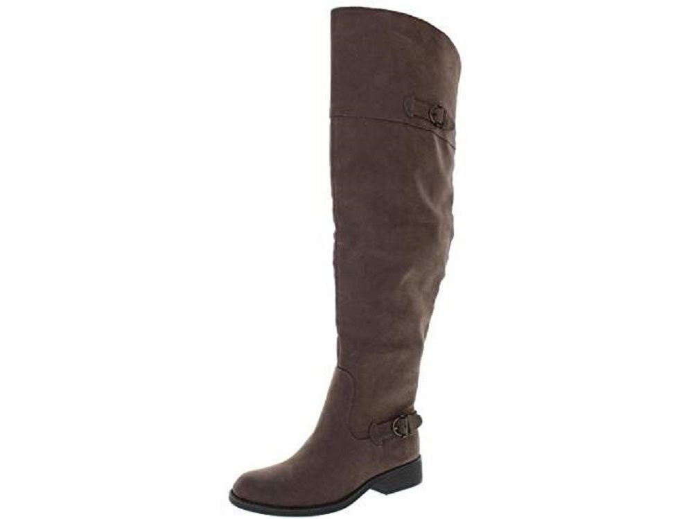 Botas femininas American Rag Adarra de cano alto, bico fechado, marrom, tamanho 8,5 M