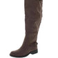 Botas femininas American Rag Adarra de cano alto, bico fechado, marrom, tamanho 8,5 M