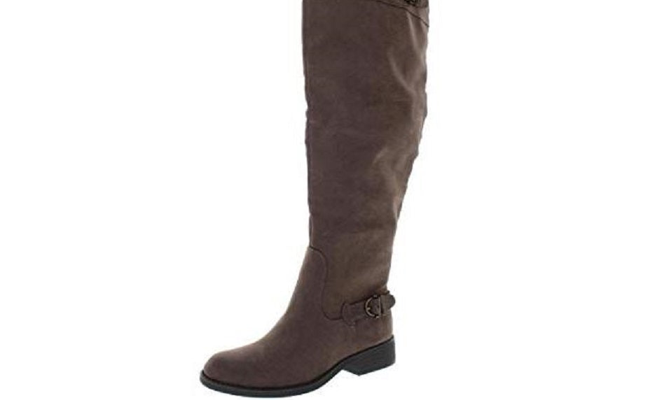Botas femininas American Rag Adarra de cano alto, bico fechado, marrom, tamanho 8,5 M