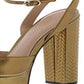 Zoe by Rachel Zoe Feminino ZF18F05002 Couro Peep Toe Casual Amarelo Tamanho 6.0