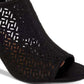 Sapatos Mule Femininos Estilo &amp; Co com Biqueira Aberta para Ocasiões Especiais, Pretos, Tamanho 5 M