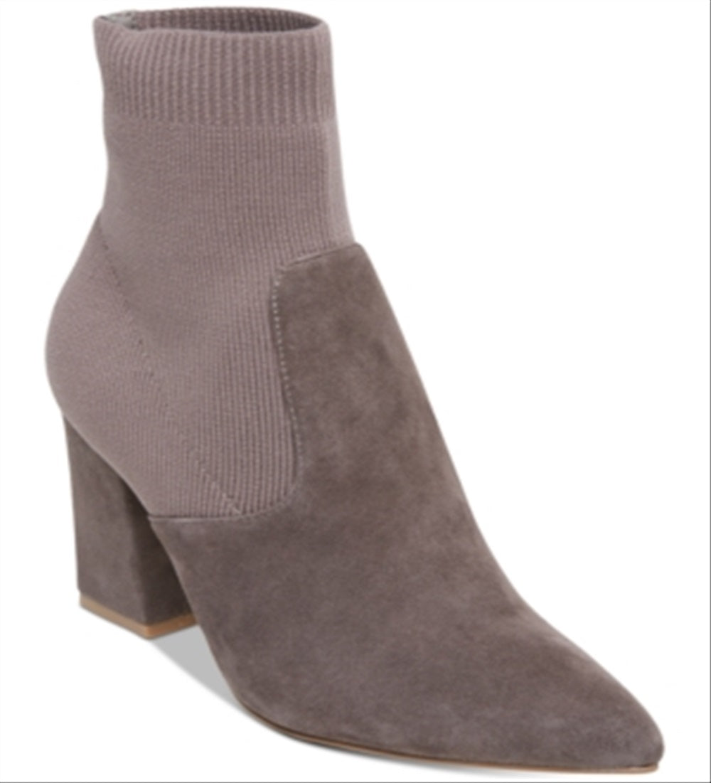 Steve Madden Bota Feminina Remy Suede Salto Bloco Meia Cinza Tamanho 10 M