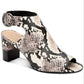Alfani Floriss Block Heel Shooties Feminino Cobra Branco 8,5M