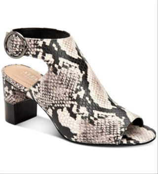 Alfani Floriss Block Heel Shooties Feminino Cobra Branco 8,5M
