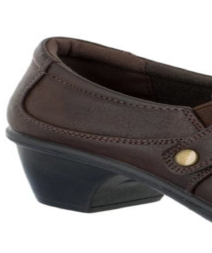 Easy Street Mika Faux Leather Ankle Shooties Feminino Marrom Tamanho 9,5 Médio