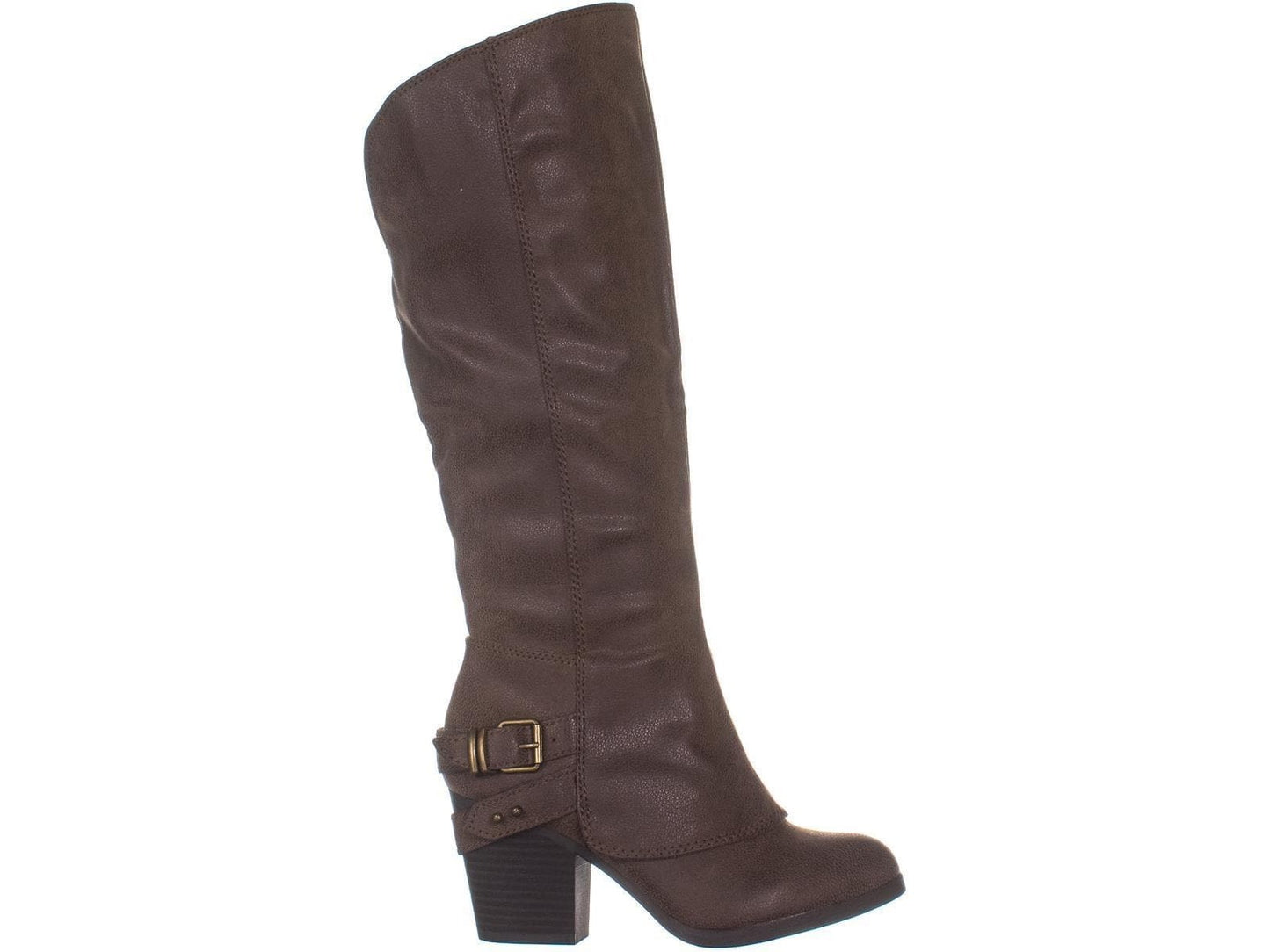 Botas femininas American Rag Emilee Fabric Almond Toe Knee High Fashion Cinza Tamanho 10,5 M