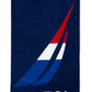 Toalha de praia masculina Nautica J Class azul tamanho regular
