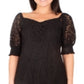 Vestido feminino de renda com decote coração, preto, tamanho pequeno, extrapequeno, da coleção NY