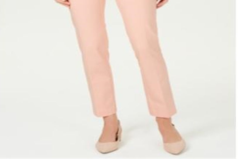 Calça feminina com controle de barriga e tachas JM Collection, laranja, tamanho X-S