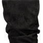 INC International Concepts Tahjai Fabric Feminino Bico Fino Cano Médio Moda Preto Tamanho 8,5 M
