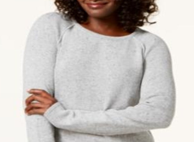 Karen Scott Suéter Curvo Feminino Cinza Tamanho Médio