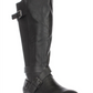Botas de montaria femininas Thalia Sodi Vada de couro sintético acima do joelho, pretas, tamanho 7 M