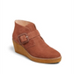 Jack Rogers Bota Feminina Casual Toffee Fivela Frontal Izzie Camurça Wedge Marrom Tamanho 8,5