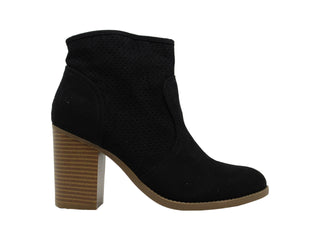 Botas femininas American Rag Adrien com bico fechado e cano curto, pretas, tamanho 8 M