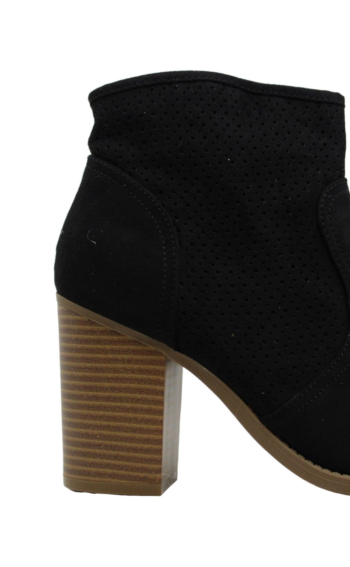 Botas femininas American Rag Adrien com bico fechado e cano curto, pretas, tamanho 8 M