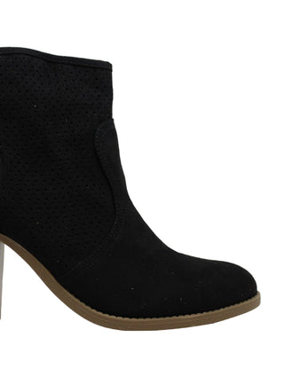Botas femininas American Rag Adrien com bico fechado e cano curto, pretas, tamanho 8 M