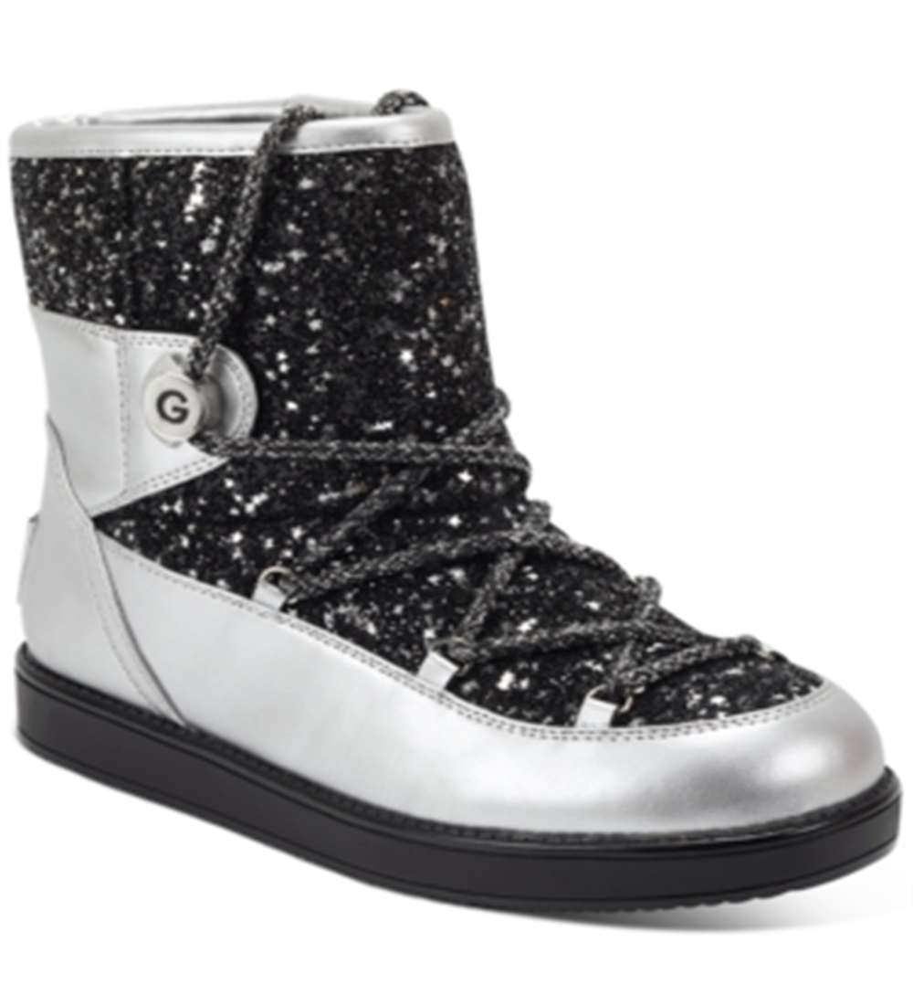 GBG Botas femininas Aylan Glitter Fashion pretas - Tamanho 9 M