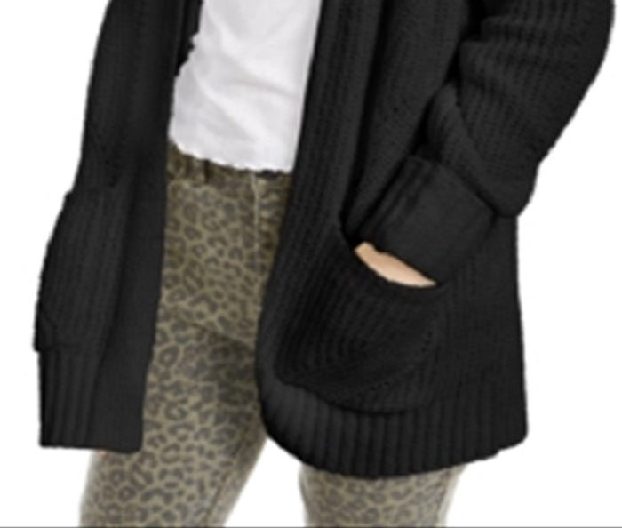 Cardigan Hippie Rose Junior Chenille Preto Tamanho XS