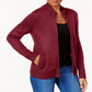 Karen Scott Cardigan Feminino com Zíper Frontal Vermelho Tamanho XX-G